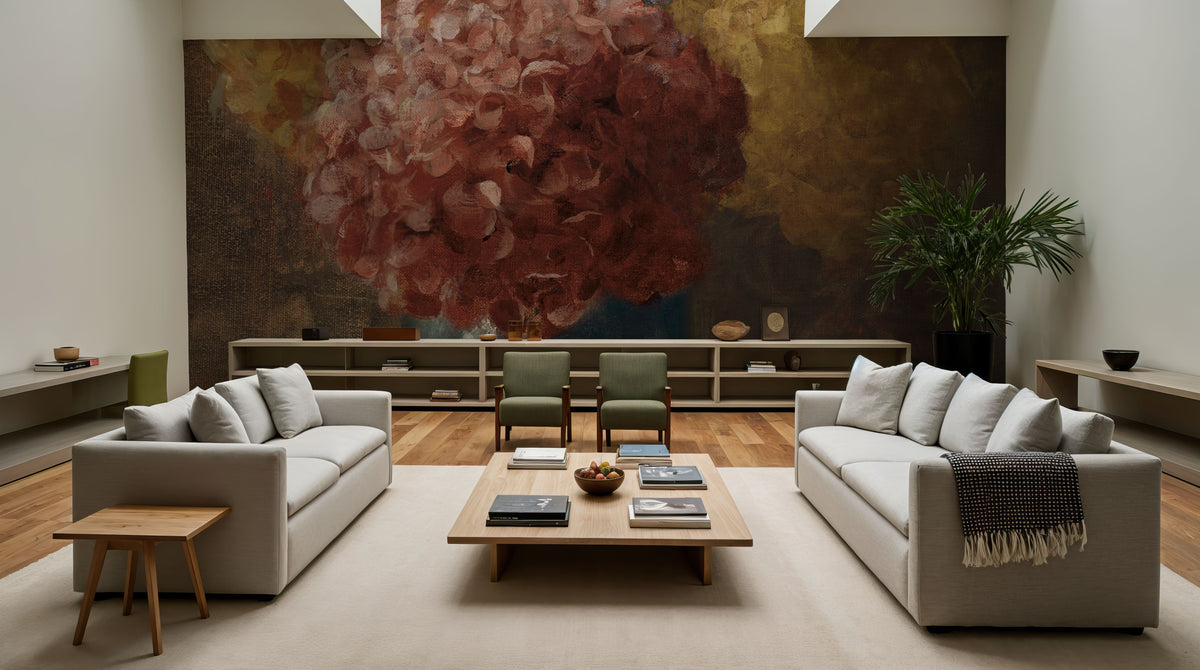 Fall Hydrangea II Mural Wallpaper - room preview 05