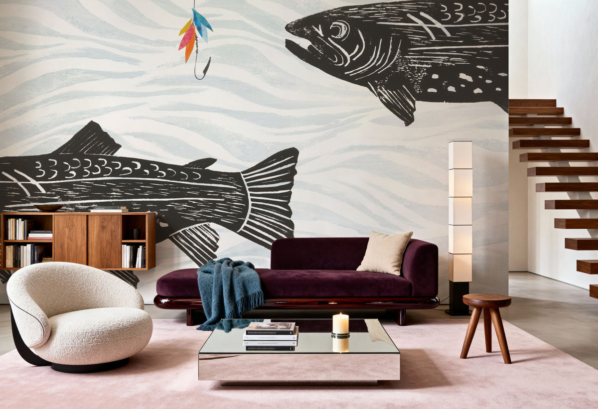 Fly Fishing II Mural Wallpaper - room preview 05