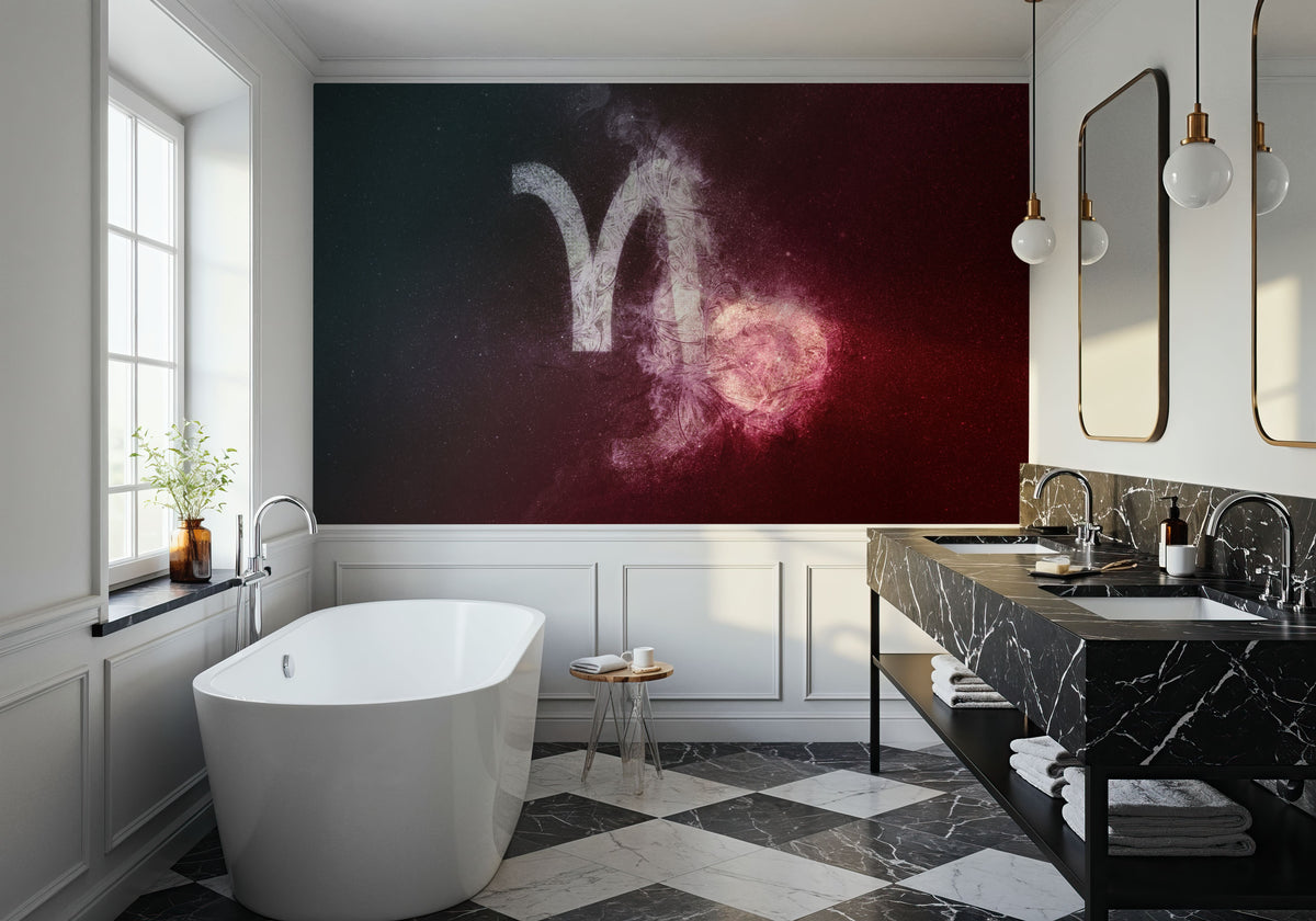 Capricorn Zodiac of Stars Mural Wallpaper - room preview 05