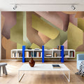 Chalky Geometrica, Spring Green & Rose Mural Wallpaper - room preview 05