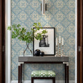 Tile It Up Blue Mural Wallpaper - room preview 05