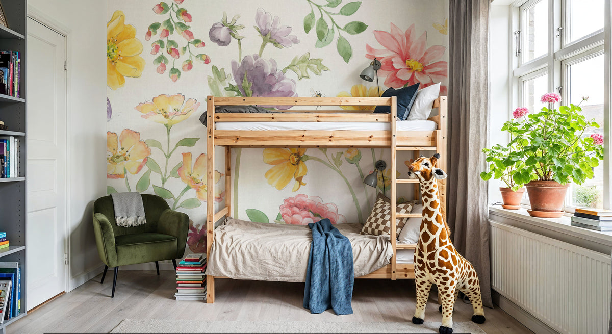 Soft Meadow I Mural Wallpaper - room preview 05