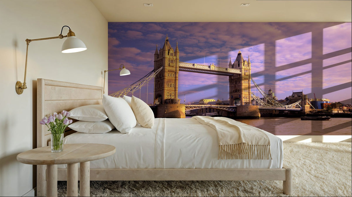 Twilight At Tower Bridge Mural Wallpaper - room preview 05
