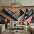 Serenity Mountain Vista in Art Deco Mural Wallpaper - room preview 05