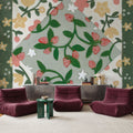 Quilted Floral II Mural Wallpaper - room preview 05