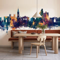 Montpellier Skyline Blue & Bronze Mural Wallpaper - room preview 05