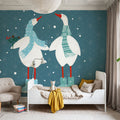 Ducks in the Snow X Mural Wallpaper - room preview 05