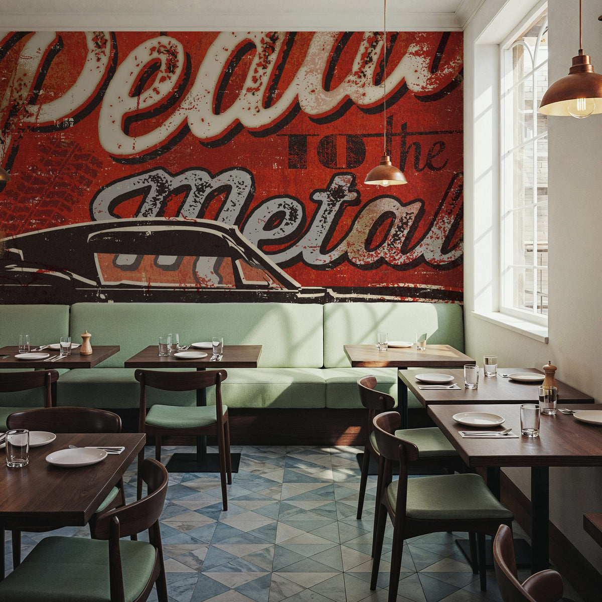 Street Machines I Mural Wallpaper - room preview 05