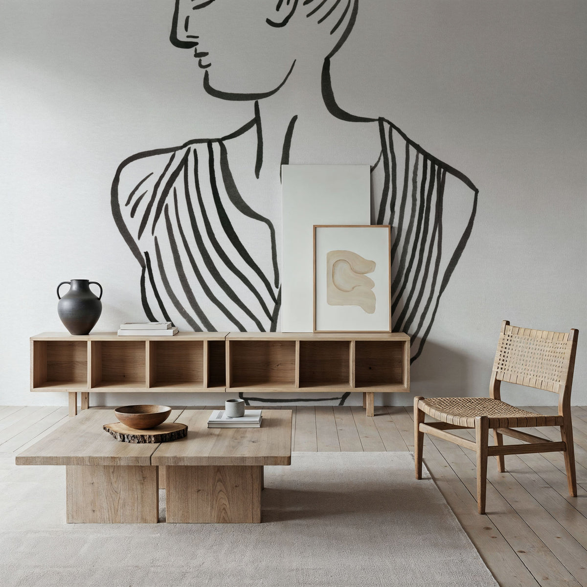 Roman Bust II Mural Wallpaper - room preview 05