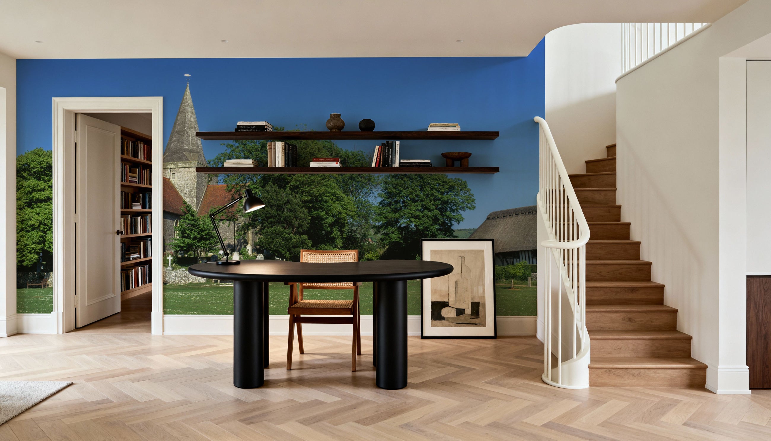 English Parish Mural Wallpaper