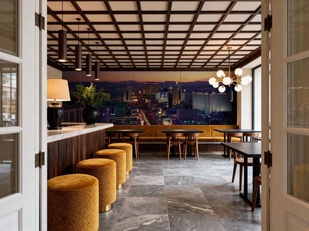 Vegas Twilight Glow Mural Wallpaper - room preview 05