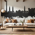 Erlangen Germany Skyline Black & White Mural Wallpaper - room preview 05