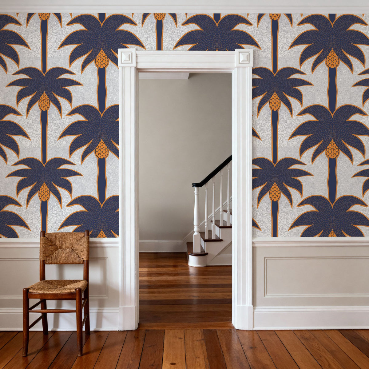 Graphic Palms, Grape Mural Wallpaper - room preview 05
