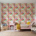 Happy Flowers, Milk Mural Wallpaper - room preview 05