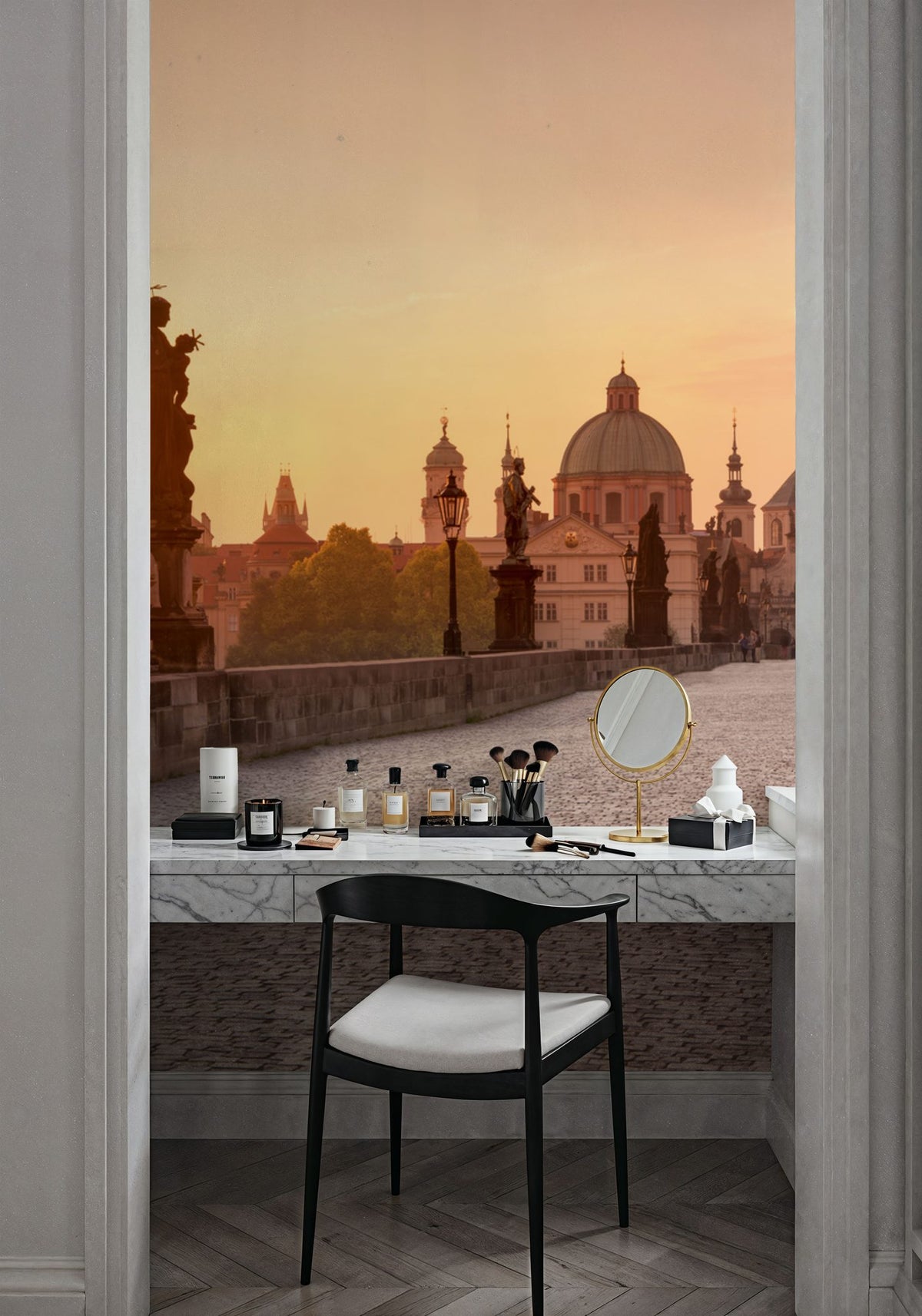 Charles Bridge Sunrise Mural Wallpaper - room preview 05