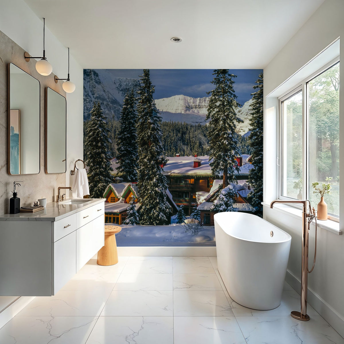 Post Hotel Lake Louise Mural Wallpaper - room preview 05