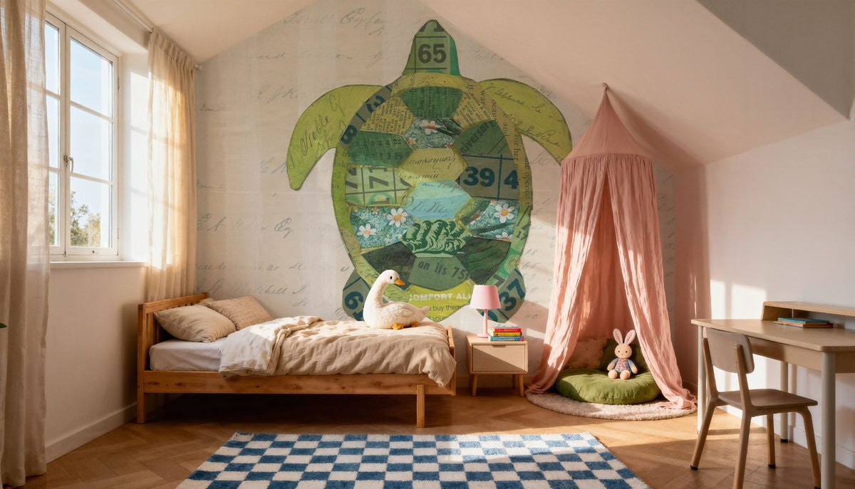 Green Oceans Mural Wallpaper - room preview 05