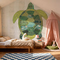 Green Oceans Mural Wallpaper - room preview 05