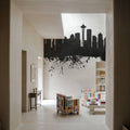 Seattle Skyline Black & White Mural Wallpaper - room preview 05