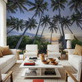 Tropical Sunset Palm Mural Wallpaper - room preview 05