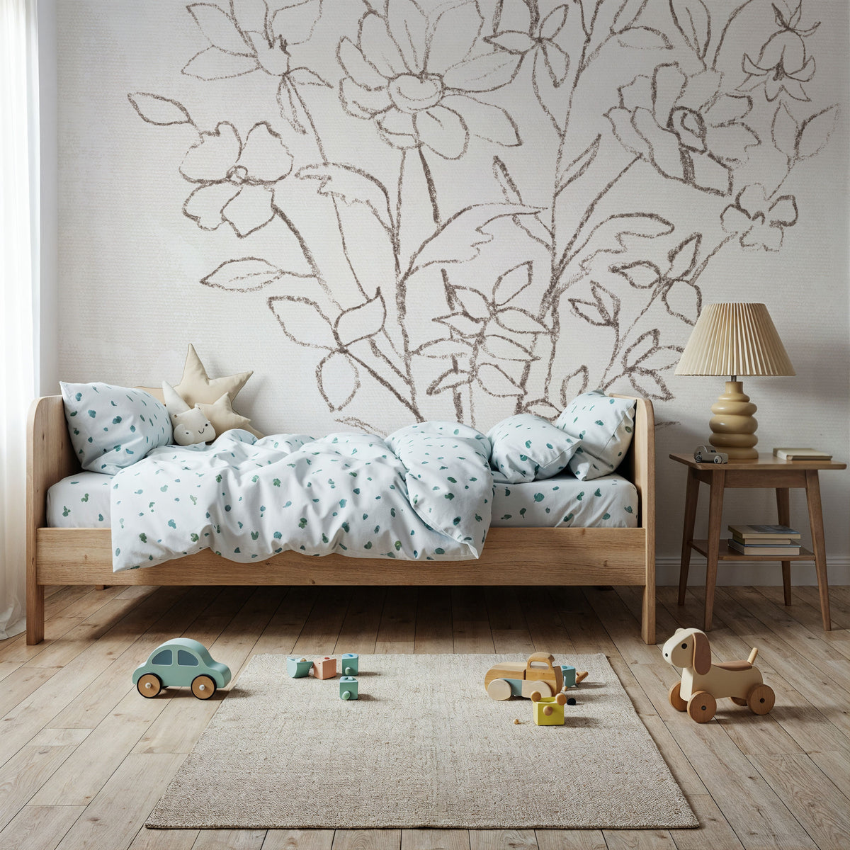 Wild Blooms VII Mural Wallpaper - room preview 05