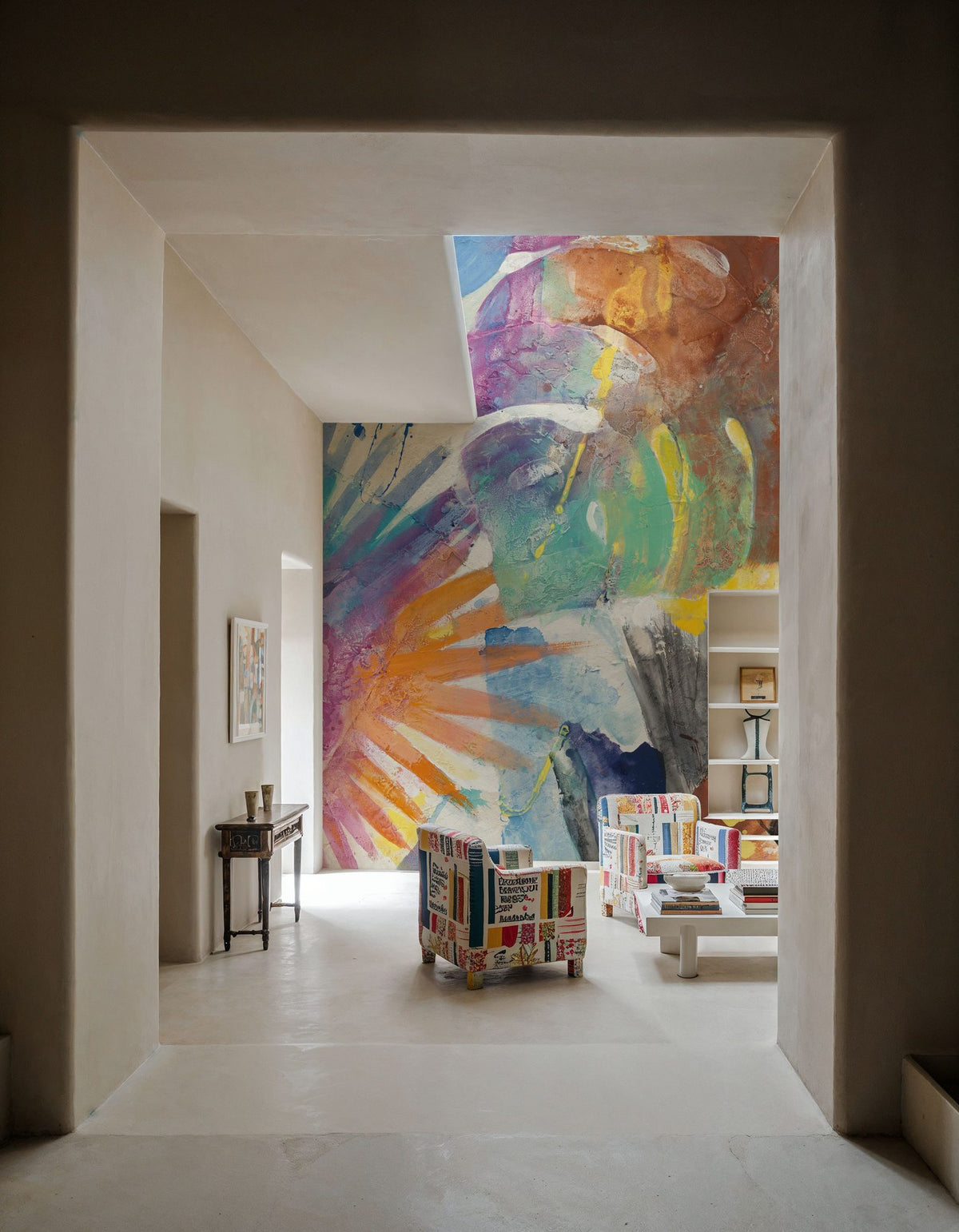 Palm Abstract Mural Wallpaper - room preview 05