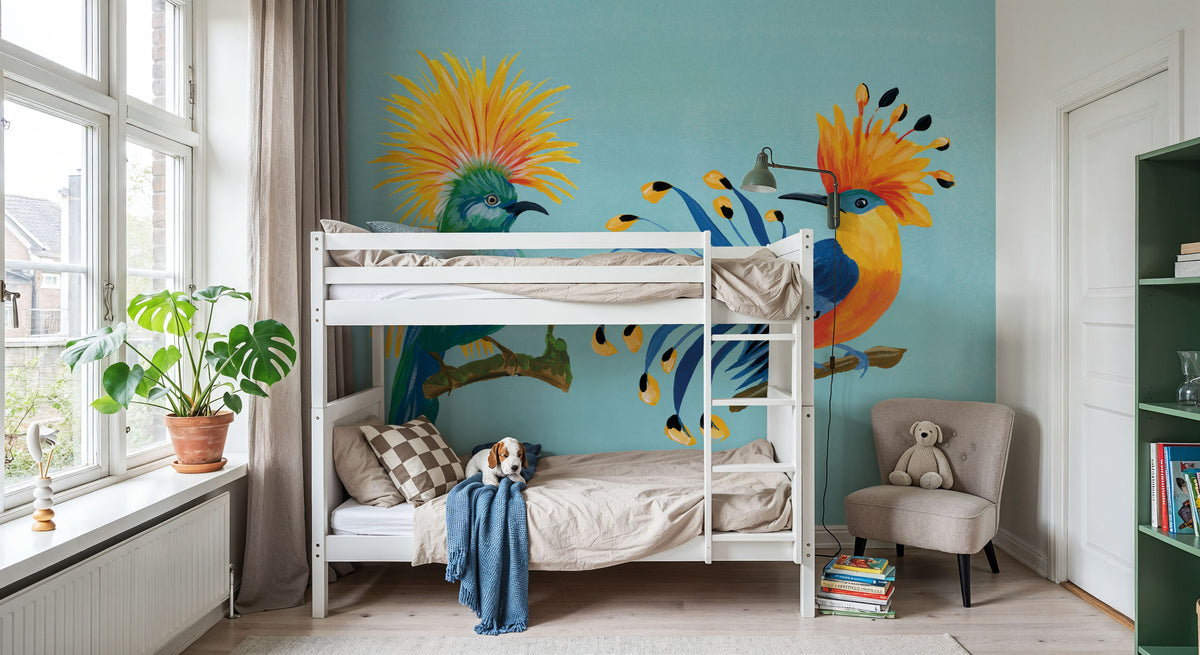 Birds of Paradise VI Mural Wallpaper - room preview 05
