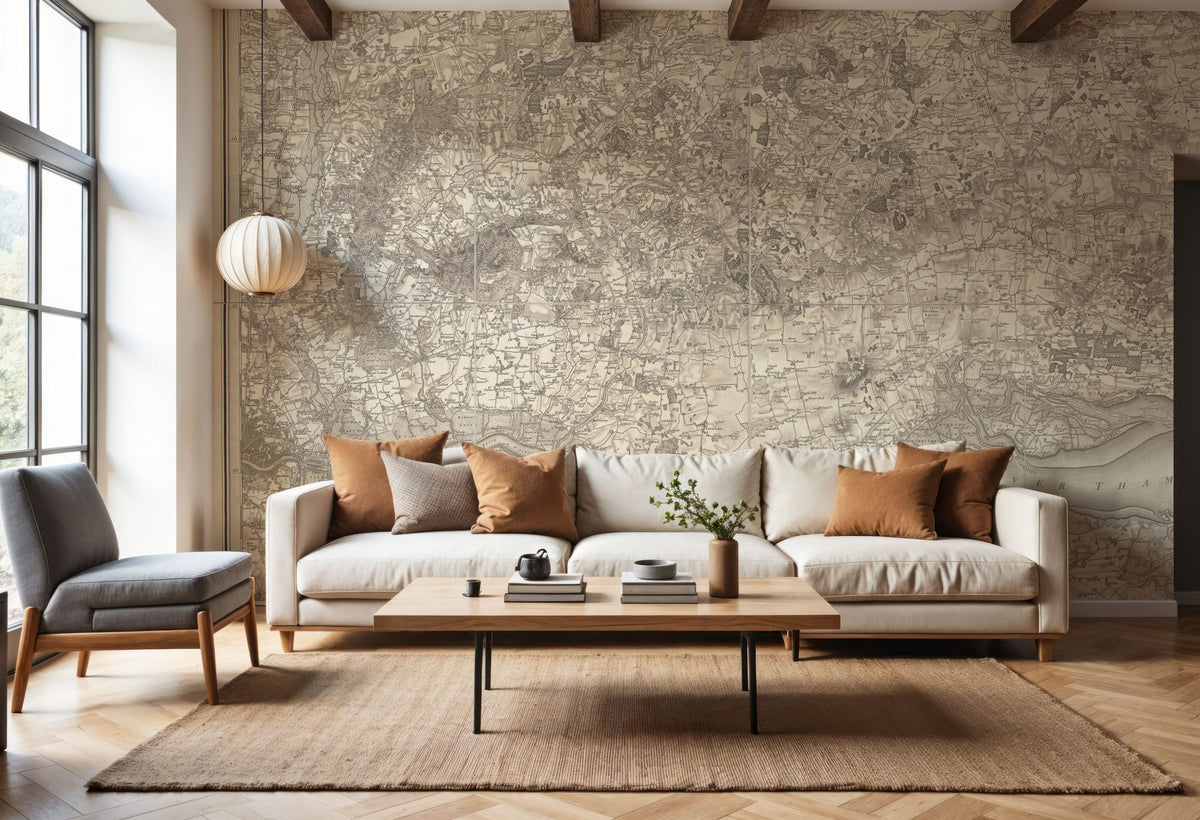 Along the River Thames Mural Wallpaper - room preview 05