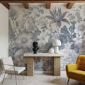 Dahlia Days, Ice Blue Mural Wallpaper - room preview 05