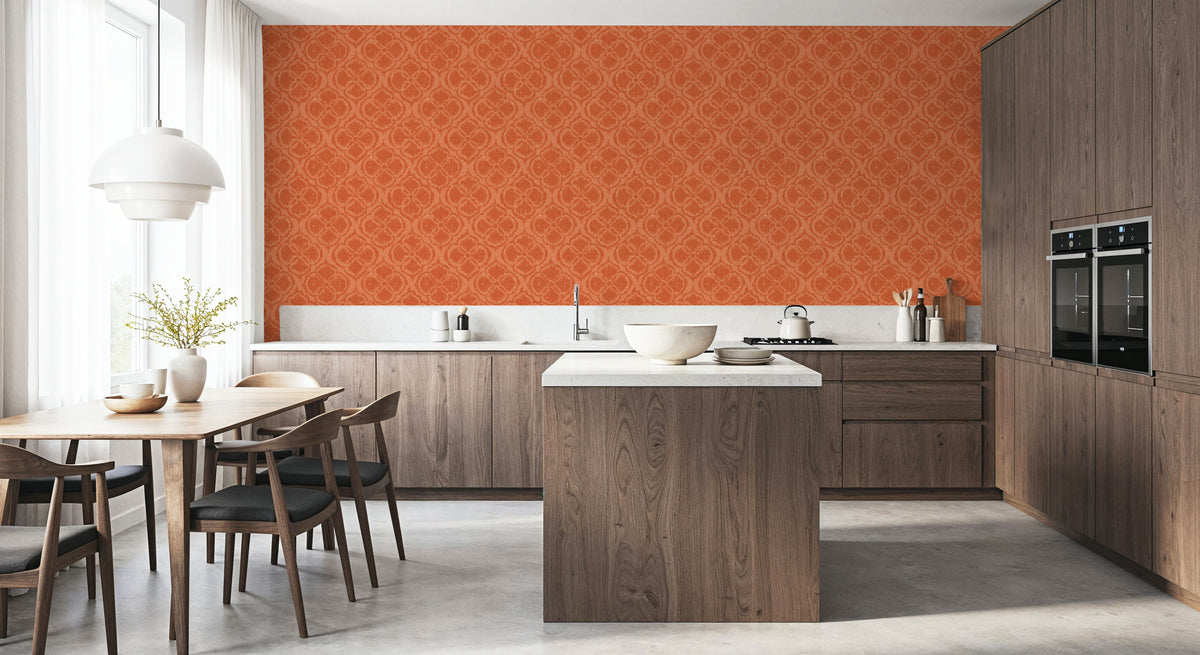 Harvest Slice Orange Mural Wallpaper - room preview 05