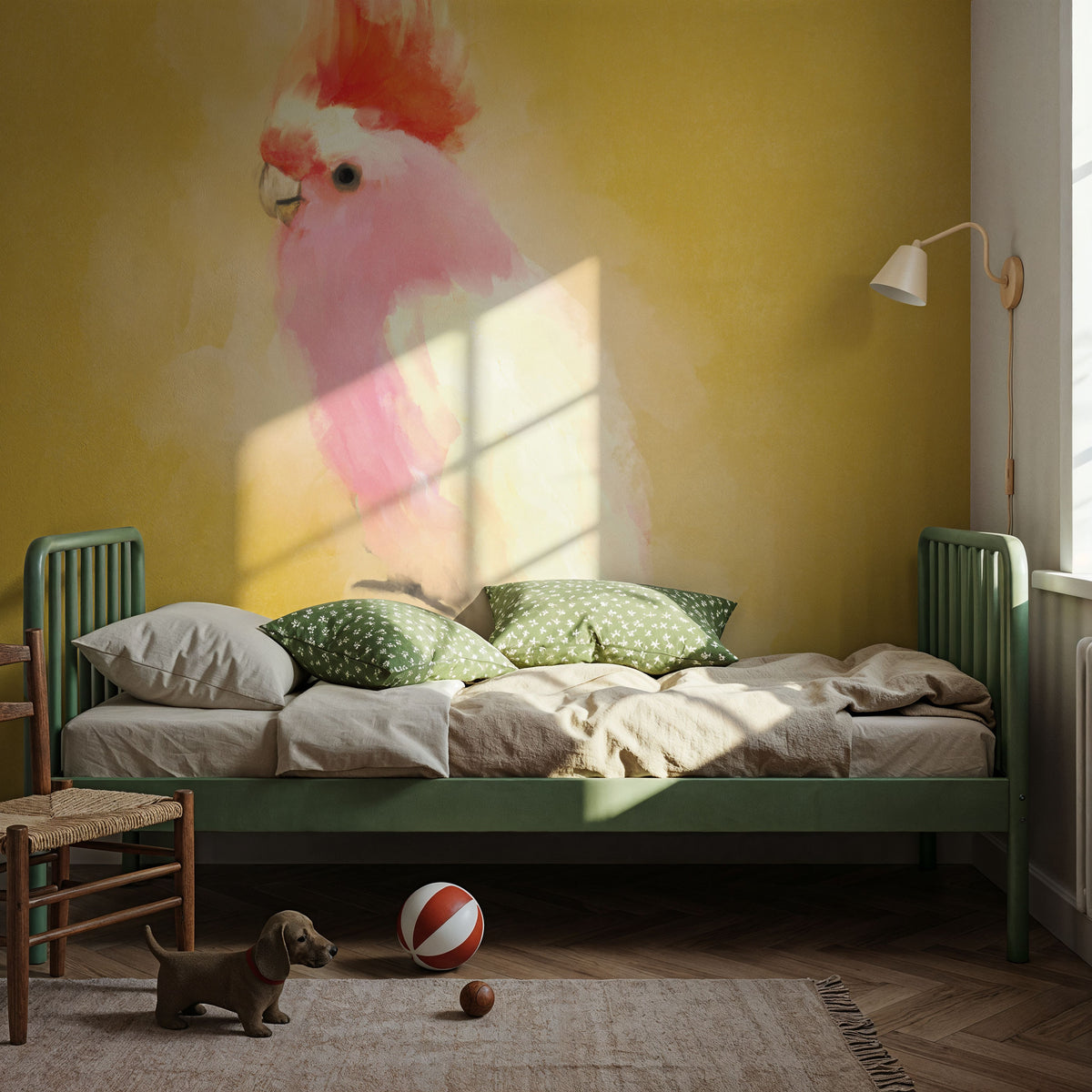 Bright Birds IV Mural Wallpaper - room preview 05