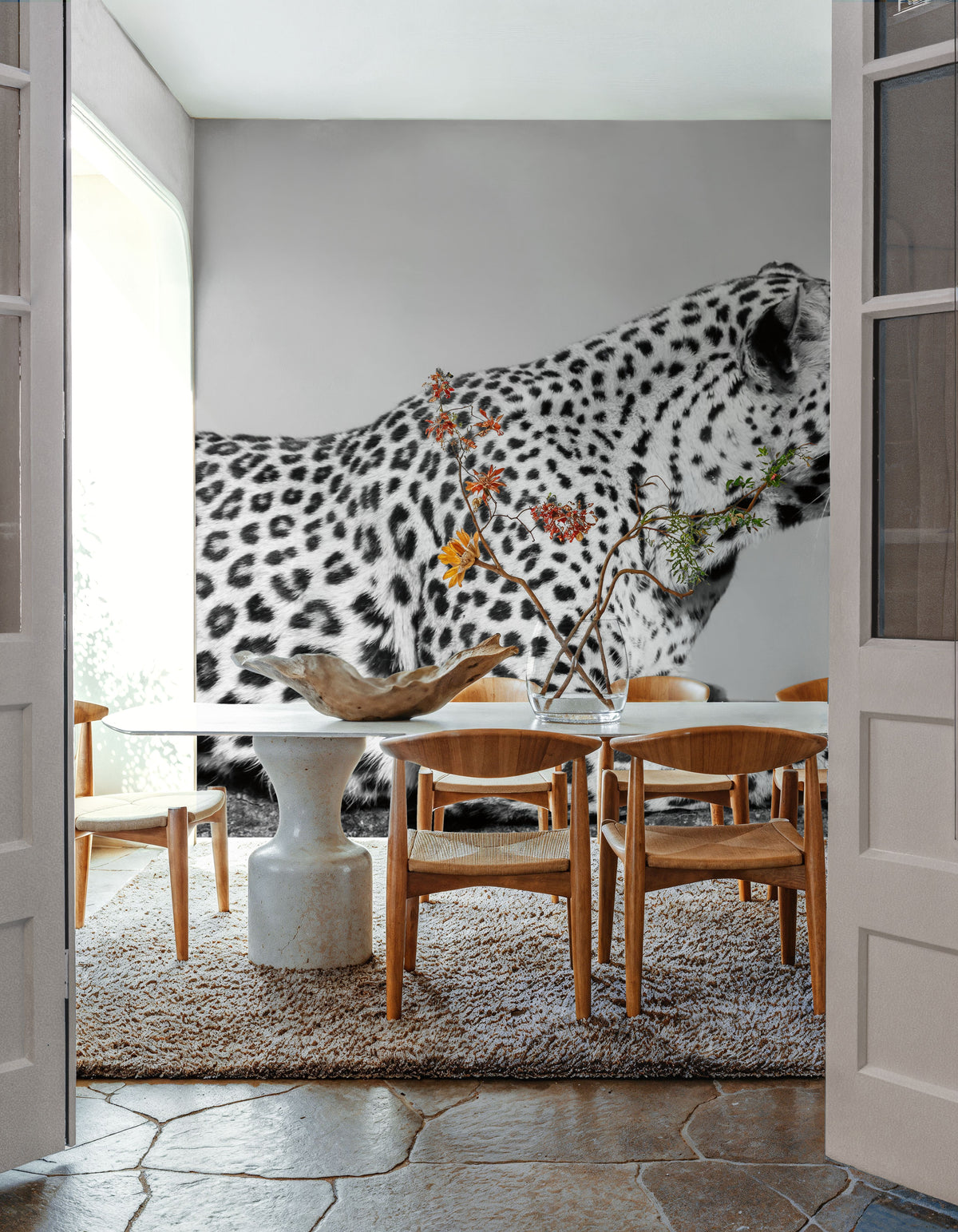 Regal Leopard Mural Wallpaper - room preview 05