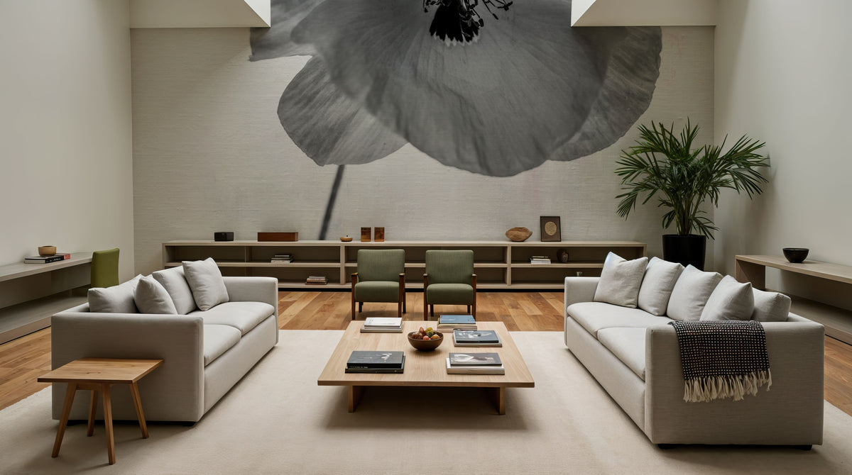 Wonderful Wildflowers VII Neutral Mural Wallpaper - room preview 05