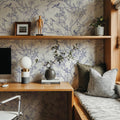 Trailing Tree of Life, Blue on White Mural Wallpaper - room preview 05