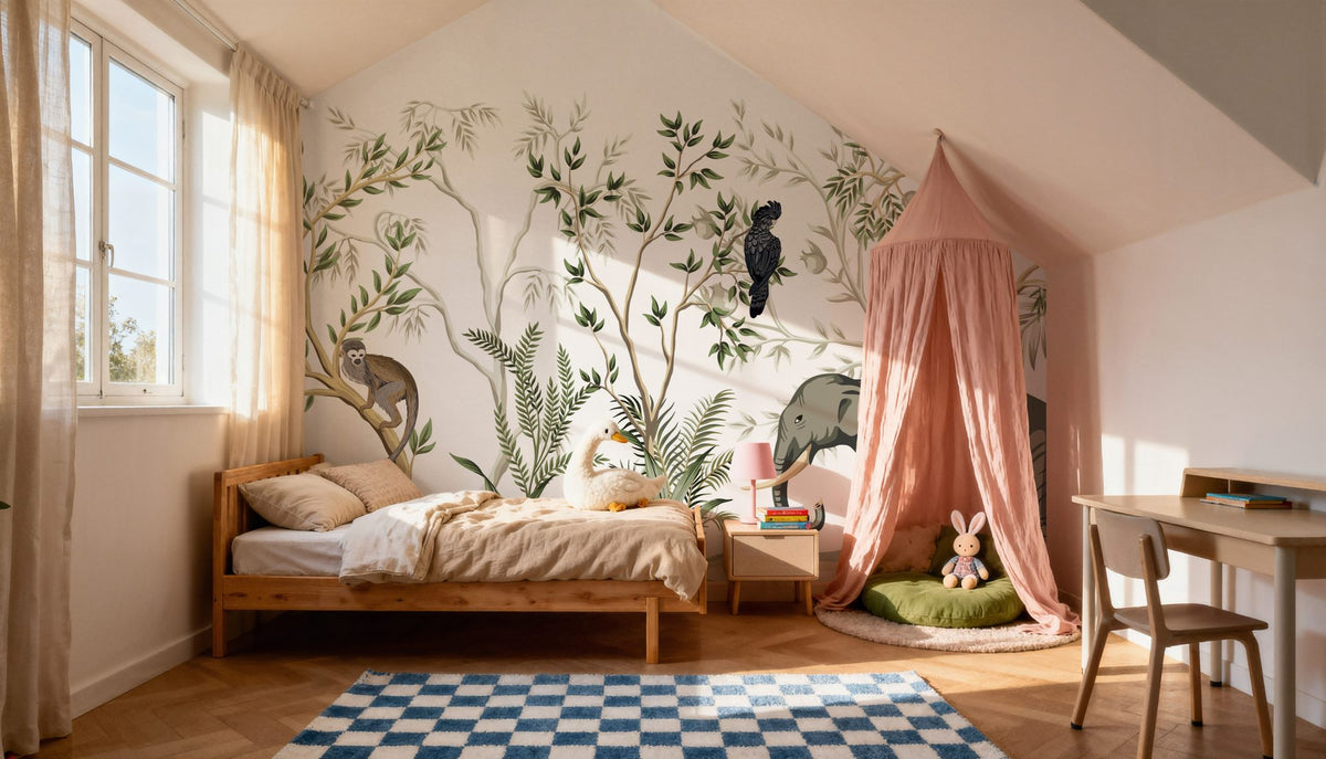 Friendly Jungle Mural Wallpaper - room preview 05
