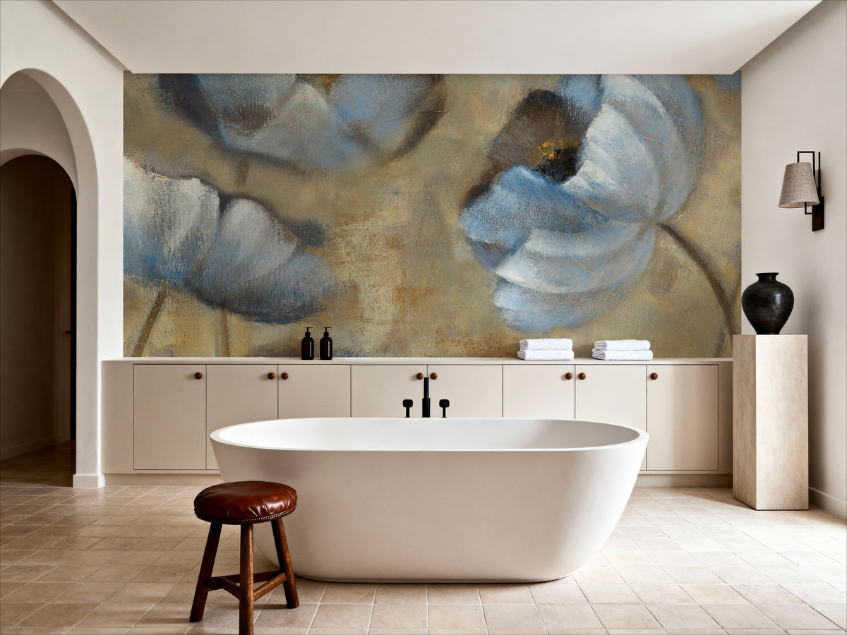 Flowers in Dusk II Mural Wallpaper - room preview 05