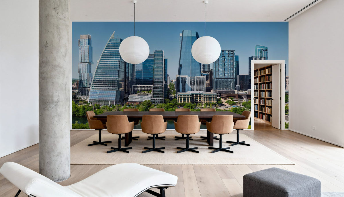 Urban Riverside Mural Wallpaper - room preview 05
