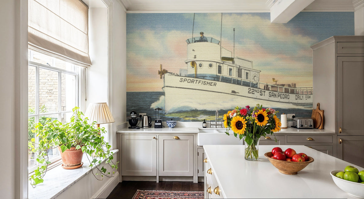Greetings From Sportfisher Mural Wallpaper - room preview 05
