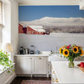Snowy Mountain Ranch Mural Wallpaper - room preview 05