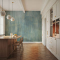 Concrete Surface, Teal Mural Wallpaper - room preview 05