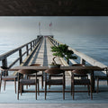 Strand Pier Blue Mural Wallpaper - room preview 05