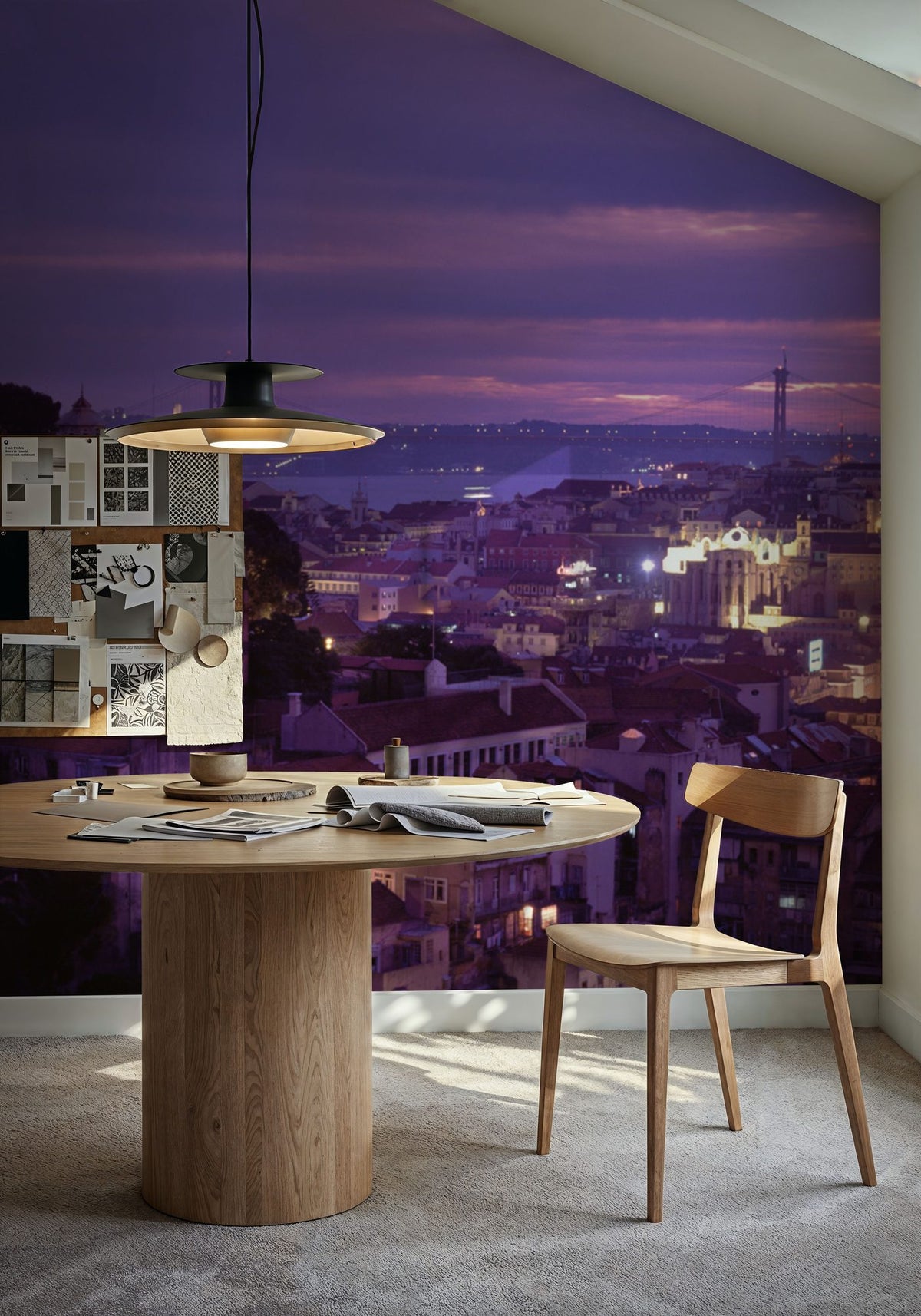 Twilight Castle Panorama Mural Wallpaper - room preview 05