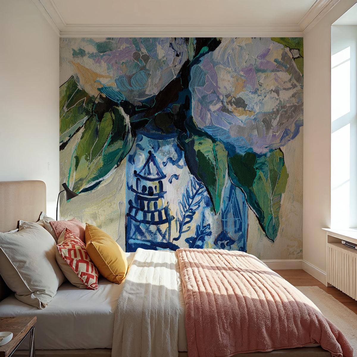 August Blooms Mural Wallpaper - room preview 05
