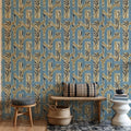Samarkand Ferns, Sky Blue Mural Wallpaper - room preview 05