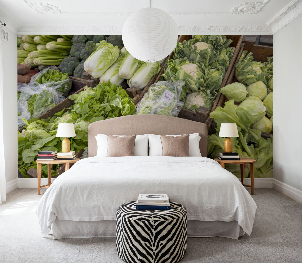 Farmers' Market Harvest Mural Wallpaper - room preview 05