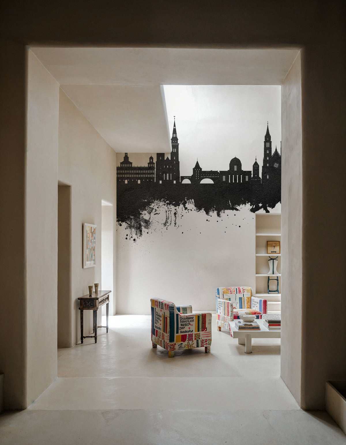 Nürnberg Germany Skyline Black & White Mural Wallpaper - room preview 05