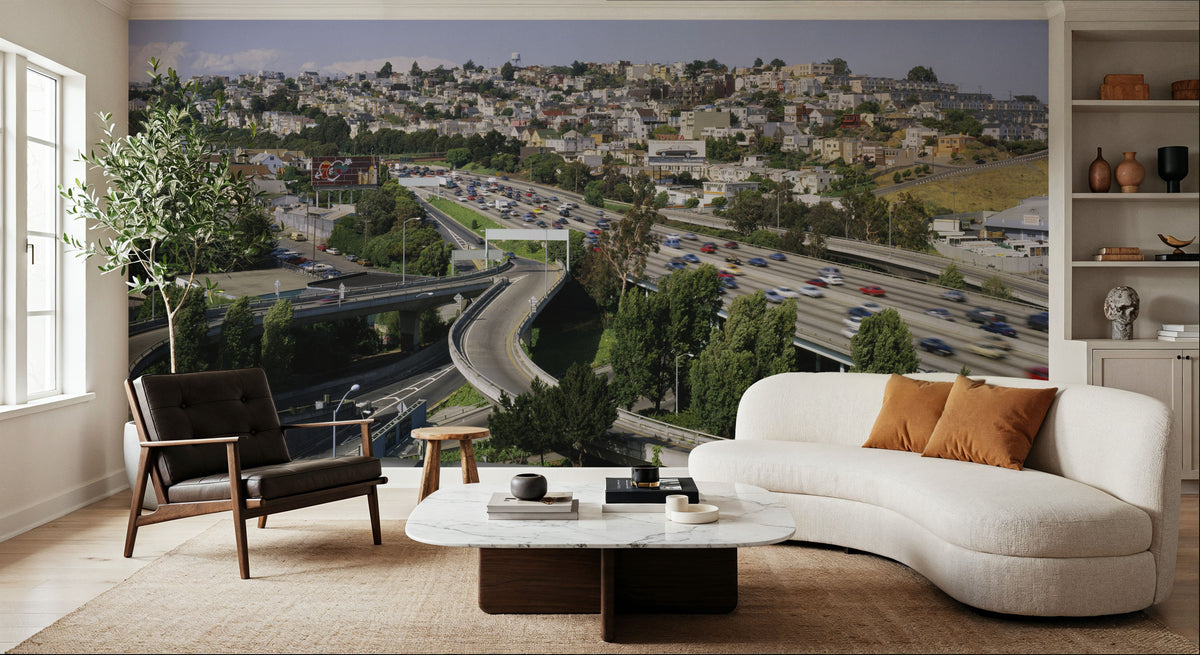 Hillside Highway Mural Wallpaper - room preview 05