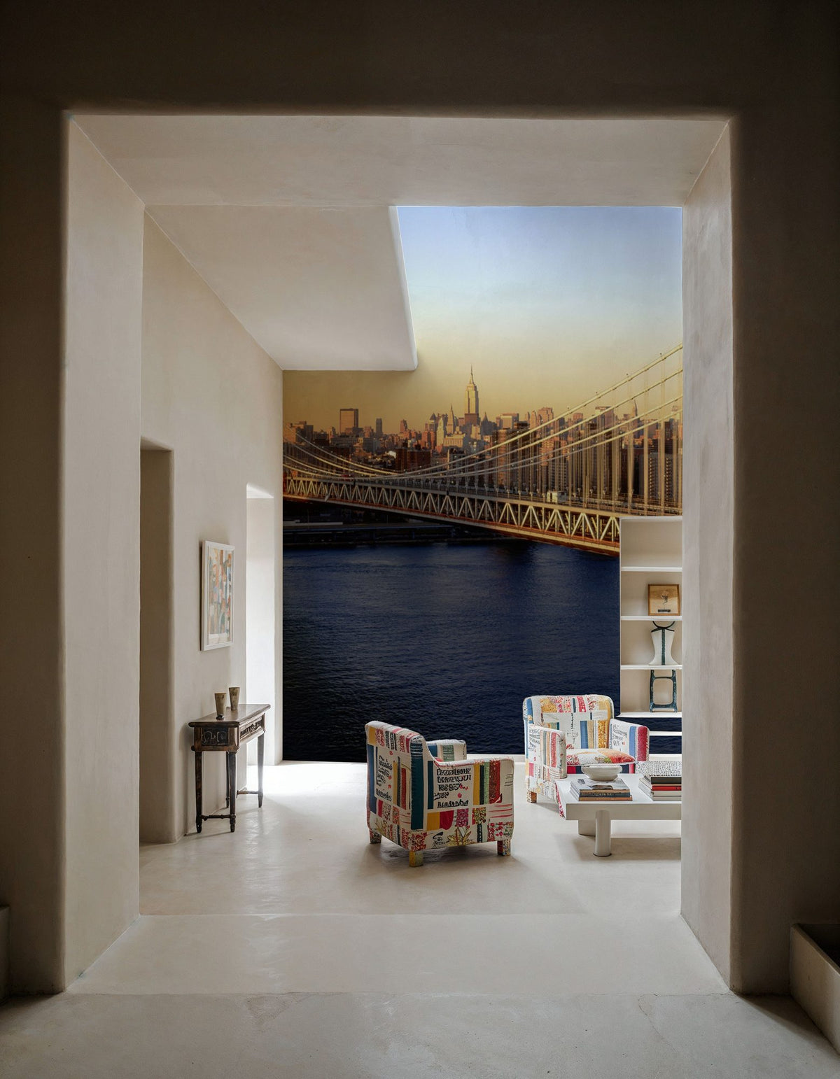 Golden Bridge Horizon Mural Wallpaper - room preview 05