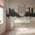 São Paulo Brazil Skyline Concrete Mural Wallpaper - room preview 05