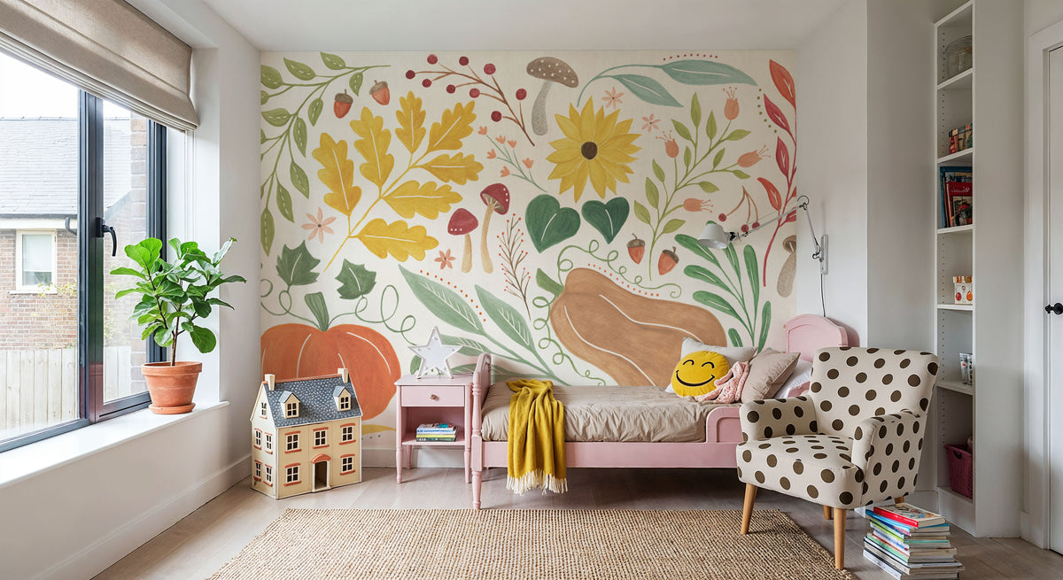 Mod Harvest Mural Wallpaper - room preview 05